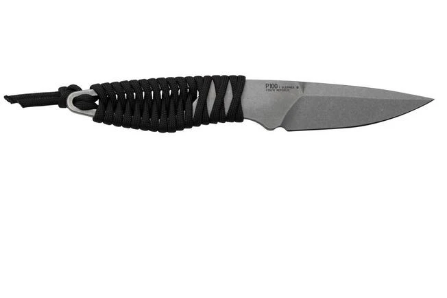 ANV Knives P100 Sleipner, Grey Paracord, P100-003, Black Kydex Sheath, Neck Knife 2 ANV Knives P100 Sleipner, Grey Paracord, P100-003, Black Kydex Sheath, Neck Knife - Image 2