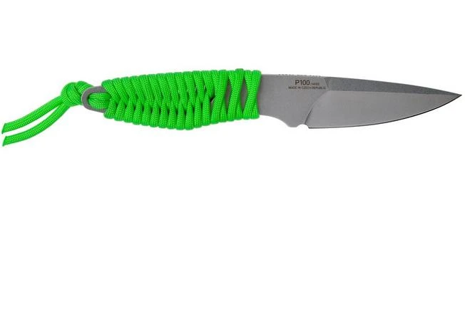 ANV P100 Sleipner, Neon Green Paracord, ANVP100-009, Black Kydex Sheath, Neck Knife 2 ANV P100 Sleipner, Neon Green Paracord, ANVP100-009, Black Kydex Sheath, Neck Knife - Image 2