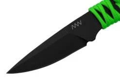 ANV Knives P100 Sleipner Cerakote, Neon Green Paracord, P100-043, Black Kydex Sheath, Neck Knife -Knife Shop ANVP100 043 03 anv