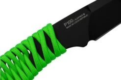 ANV Knives P100 Sleipner Cerakote, Neon Green Paracord, P100-043, Black Kydex Sheath, Neck Knife -Knife Shop ANVP100 043 05 anv