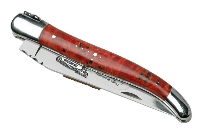 Laguiole En Aubrac Red Poplar Burl L0212LPRIFSJ1 Poplar Wood, Polished, Laguiole Pocket Knife, 12 Cm 4 Laguiole En Aubrac Red Poplar Burl L0212LPRIFSJ1 Poplar Wood, Polished, Laguiole Pocket Knife, 12 Cm - Image 4
