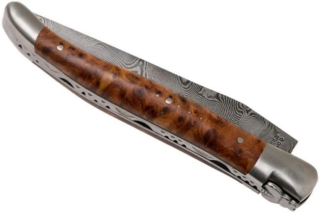 Laguiole En Aubrac 12 Cm Balbach Damast, Thuya Wood L0212THI/FDBB1 Laguiole Knife 4 Laguiole En Aubrac 12 Cm Balbach Damast, Thuya Wood L0212THI/FDBB1 Laguiole Knife - Image 4