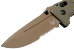 Benchmade 275SFE-2 Sibert Adamas OD Green G10, Flat Earth Serrated Pocket Knife, Shane Sibert Design -Knife Shop BE275SFE 2 03 benchmade