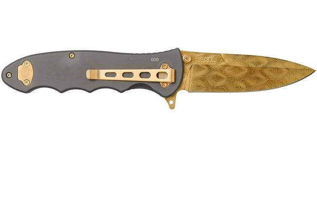 Böker Leopard-Damascus III Gold 110227DAM Limited Edition Pocket Knife 2 Böker Leopard-Damascus III Gold 110227DAM Limited Edition Pocket Knife - Image 2