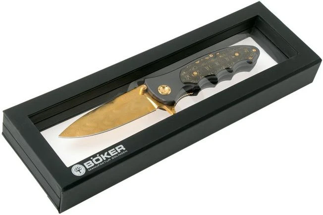 Böker Leopard-Damascus III Gold 110227DAM Limited Edition Pocket Knife 8 Böker Leopard-Damascus III Gold 110227DAM Limited Edition Pocket Knife - Image 8