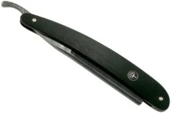 Böker Manufaktur Ebony Damascus Straight Razor 140609DAM -Knife Shop BO140609DAM 06 boker