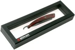 Böker Manufaktur Damascus Curly Birch 140610DAM Straight Razor -Knife Shop BO140610DAM 07 boker