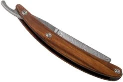 Böker Manufaktur Master Cutter Damascus, Desert Ironwood 140800DAM Straight Razor -Knife Shop BO140800DAM 04 boker