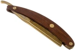 Böker Manufaktur Master Cutter Damascus Gold, Desert Ironwood 140801DAM Straight Razor -Knife Shop BO140801DAM 04 boker