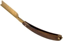 Böker Manufaktur Master Cutter Damascus Gold, Desert Ironwood 140801DAM Straight Razor -Knife Shop BO140801DAM 05 boker