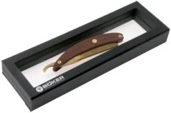 Böker Manufaktur Master Cutter Damascus Gold, Desert Ironwood 140801DAM Straight Razor -Knife Shop BO140801DAM 06 boker