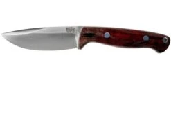 Bark River North Country EDC CPM 154, Red & Black Maple Burl Fixed Knife