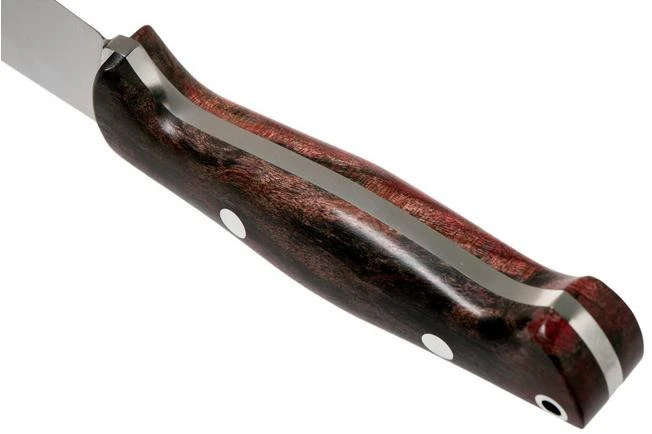 Bark River North Country EDC CPM 154, Red & Black Maple Burl Fixed Knife 4 Bark River North Country EDC CPM 154, Red & Black Maple Burl Fixed Knife - Image 4