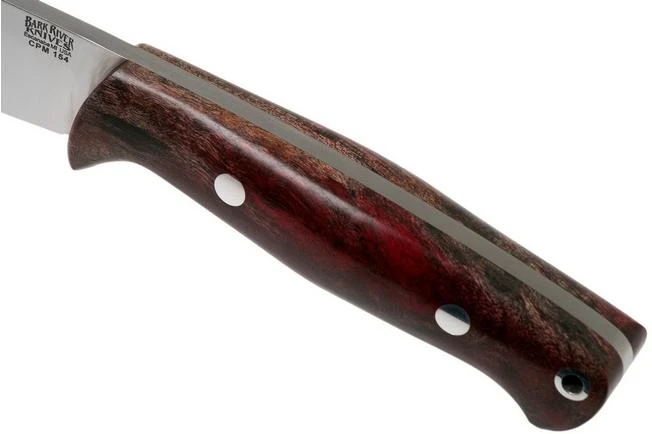 Bark River North Country EDC CPM 154, Red & Black Maple Burl Fixed Knife 5 Bark River North Country EDC CPM 154, Red & Black Maple Burl Fixed Knife - Image 5