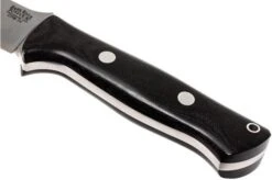 Bark River Bravo 1 CPM 3V, Black Canvas Micarta, Brown Sheath -Knife Shop BRK07 114BRKC 04 bark river brk07 114brkc 04