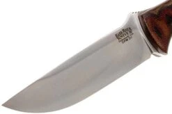 Bark River Bravo 1 CPM 3V, Burgundy Snakeskin Micarta, Brown Sheath -Knife Shop BRK07 114SBC 03 bark river brk07 114sbc 03