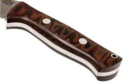 Bark River Bravo 1 CPM 3V, Burgundy Snakeskin Micarta, Brown Sheath -Knife Shop BRK07 114SBC 04 bark river brk07 114sbc 04