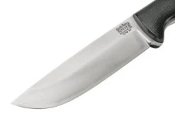 Bark River Bravo 1.2 CPM 3V Rampless, Black Canvas Micarta, Brown Sheath -Knife Shop BRK07 125BKC RS 03 barkriver