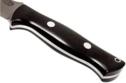 Bark River Bravo 1 LT CPM 3V, Black Canvas Micarta, Brown Sheath -Knife Shop BRK07 126BRKC 04 bark river brk07 126brkc 04