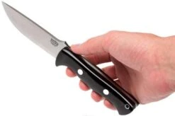 Bark River Bravo 1 LT CPM 3V, Black Canvas Micarta, Brown Sheath -Knife Shop BRK07 126BRKC 06 bark river brk07 126brkc 06