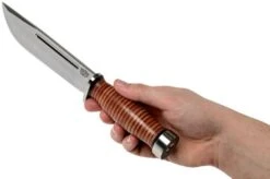 Bark River Quartermaster CPM 3V, Stacked Leather -Knife Shop BRK07 229SDL 06 bark river knives