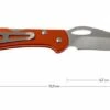Buck 726 Mini Spitfire 0726 GYS-B Plain Edge, Orange