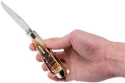 Case Equestrian Amber Jigged Bone, 00144, 6254HP SS Pocket Knife -Knife Shop CE144 09 case ce144 09