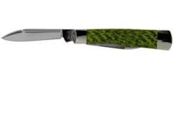Case Gunstock Green & Black Carbon Fibre-G10 Weave Smooth, 50715, 102130 SS Pocket Knife -Knife Shop CE50715 03 case