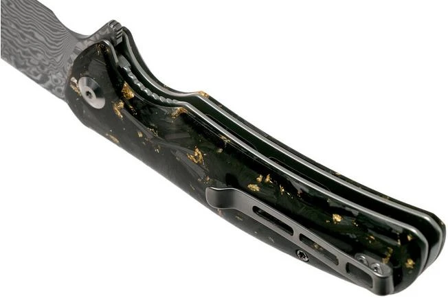 Civivi Incite C908DS-1 Damascus Shredded Carbon Fibre Gold Ebony Pocket Knife 5 Civivi Incite C908DS-1 Damascus Shredded Carbon Fibre Gold Ebony Pocket Knife - Image 5