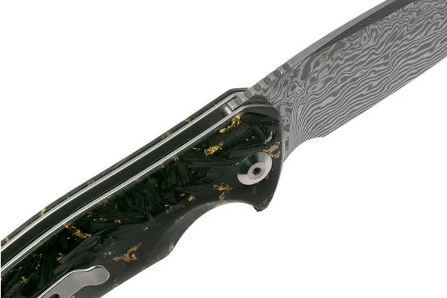 Civivi Incite C908DS-1 Damascus Shredded Carbon Fibre Gold Ebony Pocket Knife 6 Civivi Incite C908DS-1 Damascus Shredded Carbon Fibre Gold Ebony Pocket Knife - Image 6
