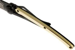 Deejo Tattoo Gold Black 37g, Yellow Gold Gilded, Good Luck 1GM000021 Pocket Knife -Knife Shop DJ1GM000021 07 deejo