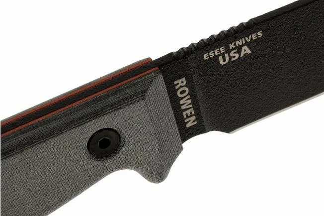 ESEE Model 3 Black Blade, Grey Handle 3P-KO Survival Knife Without Sheath 4 ESEE Model 3 Black Blade, Grey Handle 3P-KO Survival Knife Without Sheath - Image 4