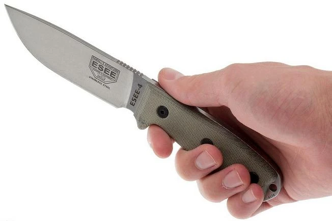 ESEE Model 4 Stainless 440C 4P-MB-SS With Sheath + Clip And MOLLE-back 5 ESEE Model 4 Stainless 440C 4P-MB-SS With Sheath + Clip And MOLLE-back - Image 5