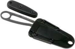 ESEE Izula Tactical Gunsmoke IZULA-TG-B Neck Knife With Black Sheath, Scales And Belt Clip -Knife Shop EE IZULA TG 05 esee knives