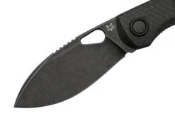 Fox Chilin FX-530-CFDSW PVD Black Stonewashed M398, Carbon Fiber Pocket Knife, Jesper Voxnaes Design -Knife Shop FOFX 530 CFDSW 03 fox