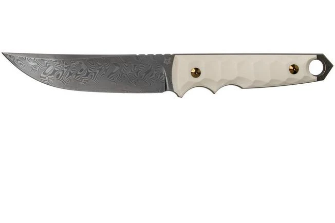 Fox Knives Ryu FX-634DES Elforyn Super Tusk, Herringbone Damascus, Fixed Knife, Black Roc Knives Design 1 Fox Knives Ryu FX-634DES Elforyn Super Tusk, Herringbone Damascus, Fixed Knife, Black Roc Knives Design