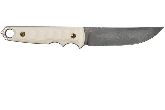 Fox Knives Ryu FX-634DES Elforyn Super Tusk, Herringbone Damascus, Fixed Knife, Black Roc Knives Design 2 Fox Knives Ryu FX-634DES Elforyn Super Tusk, Herringbone Damascus, Fixed Knife, Black Roc Knives Design - Image 2