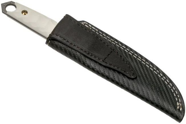 Fox Knives Ryu FX-634DES Elforyn Super Tusk, Herringbone Damascus, Fixed Knife, Black Roc Knives Design 7 Fox Knives Ryu FX-634DES Elforyn Super Tusk, Herringbone Damascus, Fixed Knife, Black Roc Knives Design - Image 7