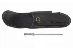 Fontenille Pataud Leather Sheath With Honing Steel, Large -Knife Shop FPLEB1 03 fontenille pataud foedraal large 03