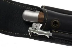 Fontenille Pataud Leather Sheath With Honing Steel, Large -Knife Shop FPLEB1 05 fontenille pataud foedraal large 05