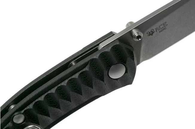 GiantMouse ACE Iona G10 Black, Tumbled Pocket Knife, Ansø En Voxnaes Design 6 GiantMouse ACE Iona G10 Black, Tumbled Pocket Knife, Ansø En Voxnaes Design - Image 6