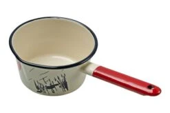 Knivesandtools Enamel Saucepan E-SP14-01, 14 Cm, Enamel Sauce Pan -Knife Shop KT E SP14 01 04 kato