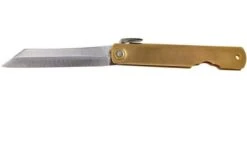 Higonokami Pocket Knife 7 Cm HIGO09, Blue Paper Steel, Messing