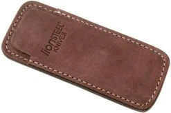 LionSteel 900FDV3 BR Sheath With Pocket Clip, Dark Brown Leather