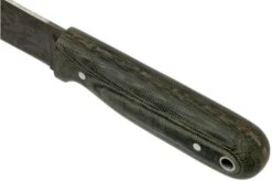 LT Wright Bushcrafter HC, 1075, Matte Black Micarta, Leather Sheath, Bushcraft Knife -Knife Shop LT BHC BM LS 05 lt wright