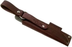 LT Wright Bushcrafter HC, 1075, Matte Black Micarta, Leather Sheath, Bushcraft Knife -Knife Shop LT BHC BM LS 07 lt wright