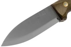 LT Wright Genesis Scandi Grind, A2, Matte Green Micarta, Red Liners, Leather Sheath, Bushcraft Knife -Knife Shop LT GEN SC GM RL LS 03 lt wright