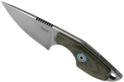 MKM Mikro 1 Drop, Stonewashed Green Canvas Micarta Neck Knife, Jesper Voxnaes Design -Knife Shop MMK MR01 GC 04 mkm knives