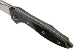 MKM Cellina MY02-GCT Titanium Bolsters, Green Canvas Micarta Pocket Knife, Lucas Burnley Design -Knife Shop MMK MY02 GCT 07 mkm knives