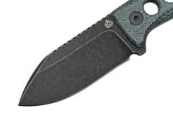 QSP Knife Canary QS141-D2 Blackwashed, Denim Micarta, Neck Knife -Knife Shop QS141 D2 03 qsp